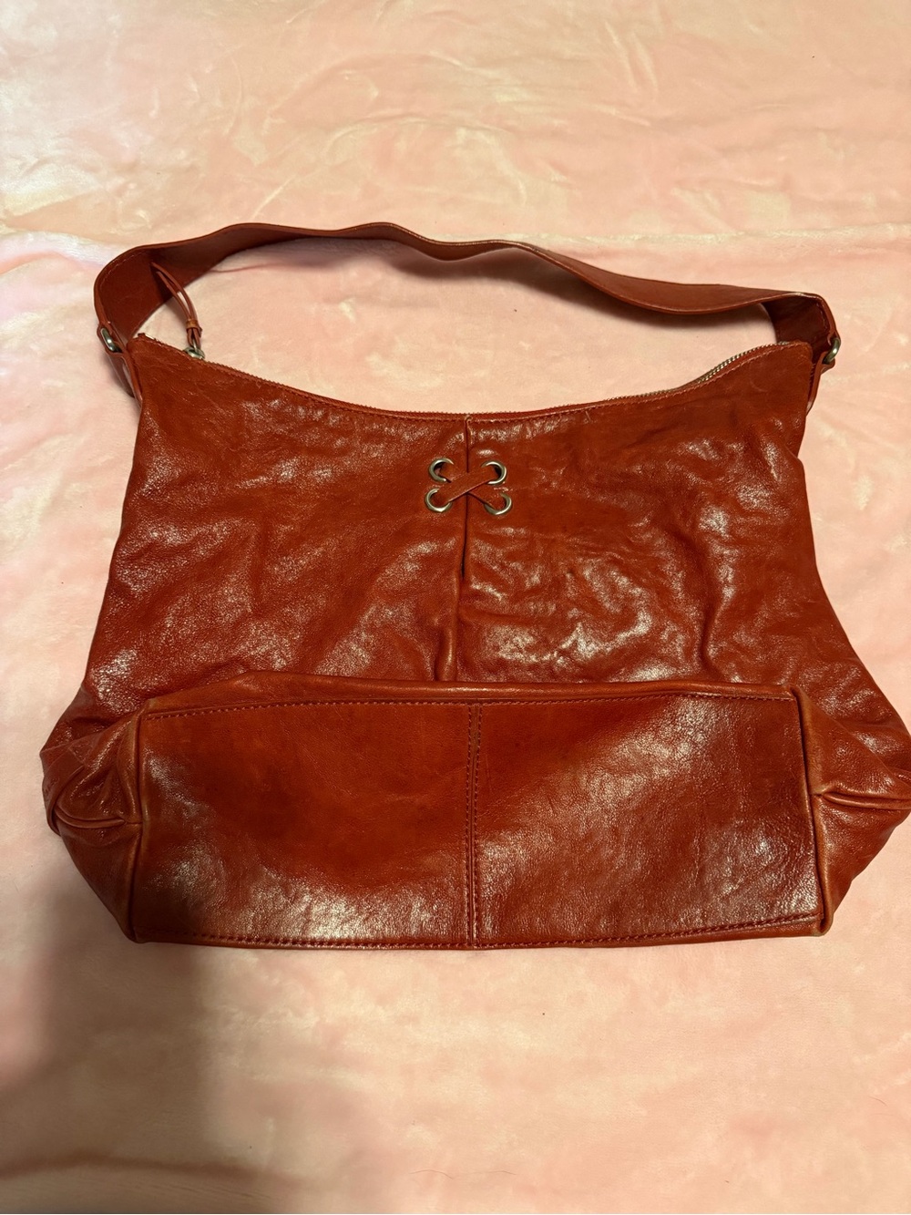Cole Haan Red-Brown Leather Shoulder Bag